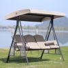 High quality garden swing sets canopy metal patio wrought iron patio+swings 3 seater cushion beach swing chair padding 3