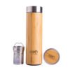 GB8060 500ML/17OZ Natural Stainless Steel bamboo Vacuum Insulated infuser bamboo thermos Wholesale 3