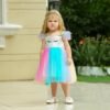 Girl princess animal unicorn fancy ball gown dress costumes christmas baby dress for children 3