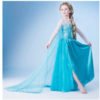High Quality Sequins Cartoon Cosplay Costumes Elsa Frozen Princess Dress Long Sleeves Party Gowns 3