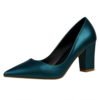 1069-5 Retro fashion temperament simple and comfortable rough heel with high heels with shallow mouth pointy one-shoe woman 3