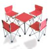 Foldable Camping Table and Chairs Sets Folding Chair Metal Sets 3