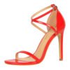 126-7 Ultra-high heels for women's party shoes, thin with open-toe patent-leather cross-strap sexy nightclub sandals 3