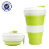 BC05 Eco Friendly Wholesale 500ML Custom Portable Reusable Folding Silicone Collapsible Drinking Coffee Cup With Lid 3