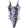 New Design One Piece Polyester+Spandex Women Swimsuit for Summer Push Up Leopard Swimsuits 3