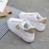 New Casual Sneakers Breathable PU Leather Platform White Women Shoes Soft Footwears Rhinestone 3