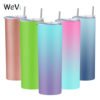 WeVi 16oz and 20oz stainless steel double walled slim tumbler with straw 3