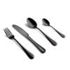Modern colored matte metal silverware stainless steel flatware knife fork spoon set black plated cutlery with pvd 3
