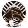 Striped black painted gold-plated Western-style tableware model room hotel furnishings soft design bone coffee tray decoration s 3