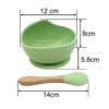 Stay Put Suction Bowl, Silicone Toddler Divided Plate, Feeding bowl With Spoon and Bowl Dining Set Baby bowls 3