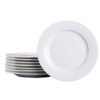 Savall HoReCa 10 inch Round white ceramic plate set ceramic dinner plate porcelain plate set pasta crockery for restaurant 3