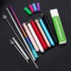 Drinking Reusable Straw Set With Bag Collapsible Portable FDA Approved Stainless Steel Straw 3