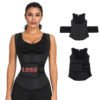 Oem Sauna Suit Tank Top Vest With Adjustable Waist Trimmer Belt Corset Waist Trainer 3