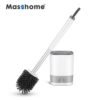 Masthome TPR silicone Novel Efficient Suspension Toilet Brush For Bathroom Cleaning With Holder Set 3