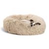 Best Friends Pet Improved Sleep Faux Fur Donut Cuddler Washable Round Luxury Long Plush Sofa Small Dog Cat Pet Bed 3