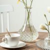 Unique design beautiful Wedding table decoration clear glass flower vase for home decorative 3