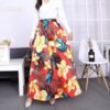 KEYIDI Factory Digital Print Floral Dot Animal Black Long Skirt For Woman 3