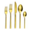 Matte rose gold cutlery matte copper silverware set black cutlery 3