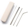 Wholesale Colorful Stainless Steel Metal Drinking Straw Set With Case 3