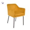Design sofa dinning chair for hotel 2 chair Modern Upholstered fabric Dining Chairs with Arms 3
