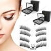 Magnetic Eyelashes Ultra Thin False Eyelashes Reusable 3D Fiber Artificial Fake Eyelashes 3
