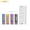 2020 New Arrivals Portable Silicone Stainless Steel Straw Metal Reusable Collapsible Eco Foldable Drinking Straws with Case 3