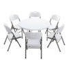 4ft HDPE folding round plastic table and chair 3
