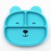 Amazon hot high quality new cartoon dinner for eco-friendly children baby feeding plate bear shaped baby silicone plate 3