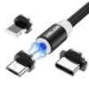 USLION 1M 2.1A Android Custom Branded Usb Magnetic Smart Cell Phone Charger Cable 3