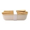 Small MOQ Bamboo Fiber Adult Lunch box with Fork and Spoon 3
