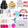 Amazon Most Popular Factory 282 Piece Decor Tool Turntable Piping Decoration Wilton Cake Decorating Kit Supply Frosting Tip 3