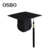 wholesale cheap high quality adult matte black graduation cap 3