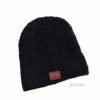 Knit Hat Warm Plus Velvet Inside Wireless Winter Hat Earphone Bluetooth Beanie 3