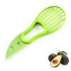 Plastic green 3 in 1 fruit corer slicer peeler pitter knife cutter avocado spoon gadget tool 3