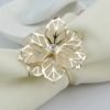 LJQ001 Wholesale rose gold flower napkin ring for wedding party Valentine's Day table decoration 3