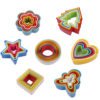 Amazon Hot Selling Oem Christmas House Circle Custom Gingerbread Man Tree Heart Star Round Cake Shape Plastic Cookie Cutter Set 3