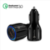 30% Off Amazon Hot Sale Dual Port USB Car Charger Power QC3.0 Mobile Phone Charger for Mobile Phone 3