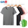 Summer 95% bamboo 5% spandex blank t shirt bamboo cotton tshirt dry fit stretch mens round neck t shirt 3