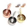 Bulk small smidgen metal stainless steel solid scoop hanging brass copper rose gold round narrow measuring cups and spoons 3
