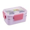Cartoon Double Layer Bento Box School Food Container Stainless Steel Lunch Box for Kids 3