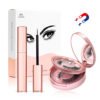 Free sample magnetic false eyelash set and kit,100 different styles 3D Real Mink magnetic eyelashes with eyeliner 3