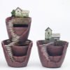 Roogo polyresin 2 floor garden decor flower pots 3