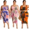 2019 sexy crop top and bodycon midi skirt two piece set women's plus size clothing 3