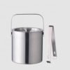 Factory Direct 1.3L small double wall insulated metal stainless steel wine beer ice bucket with lid 3