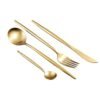 304 Portuguese style cutlery knife fork spoon stainless steel gold cutlery set 3