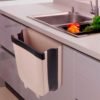 Folding Waste Bin Kitchen Cabinet Door Trash Bin Trash Can Wall Mounted Trashcan for Bathroom Toilet Waste Storage car Ashcan 3