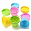 Reusable silicone travel portable folding coffee water glass foldable cup 3
