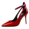 2981-1 European and American style fashion simple shoes high heel stiletto high heel shallow mouth pointed hollow shoes 3