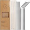 Food grade 304 stainless steel straw titanium platAmazon Hot Sell Eco Reusable Drinking Straws Stainless Steel 3