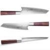 Contact us for big discount 8inch USA 7 layers 440C Stainless steel wooden handle kitchen Gyuto knife with unique pattern blade 3